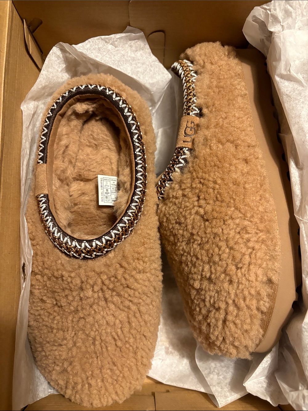 UGG Chestnut Shearling Slip-On with Braided Trim - Picture 2 of 3